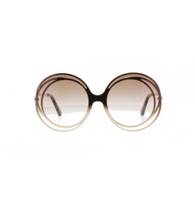 Oro Marrone Gradiente Chloe Occhiali Da Sole Occhiali Da Sole Rotondi
