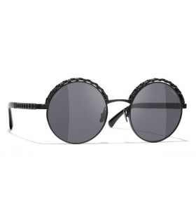 CHANEL 4265Q Ronde en Métal et cuir de Veau Lunettes de soleil