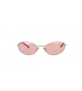 Silber Oval Wrap Prada Sonnenbrille Oval Sonnenbrillen